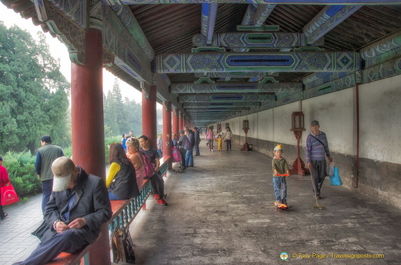 Covered walkway to the Temple of Heaven