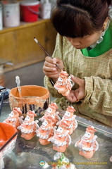Making terracotta monkeys