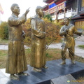 Bronze Statues at the Qingyuanheng Restaurant
