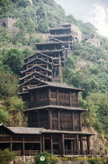 Traditional Buildings in the Three Gorges Tribe Scenic Spot