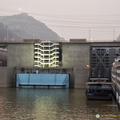 Inside the Ship Lock at Three Gorges Dam