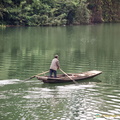 Shennong Stream Villager in His Sampan