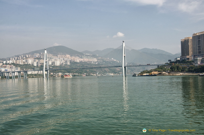 Badong Yangtze Bridge and Badong Town