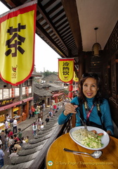 Noodle Lunch at the Ciqikou Terrace Cafe
