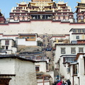 View of Steps up to Ganden Sumtseling Monastery Halls