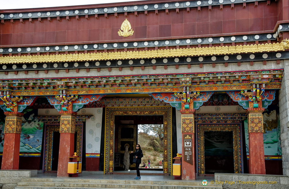 Exiting the Ganden Samtseling Monastery